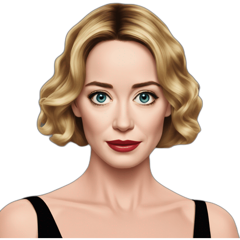 Emily blunt serious oscars emoji