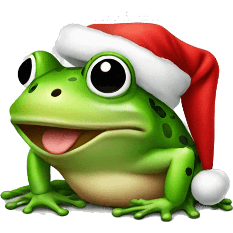 frog with santa hat emoji