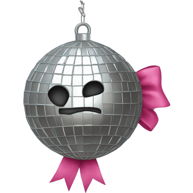 disco ball with a bow emoji