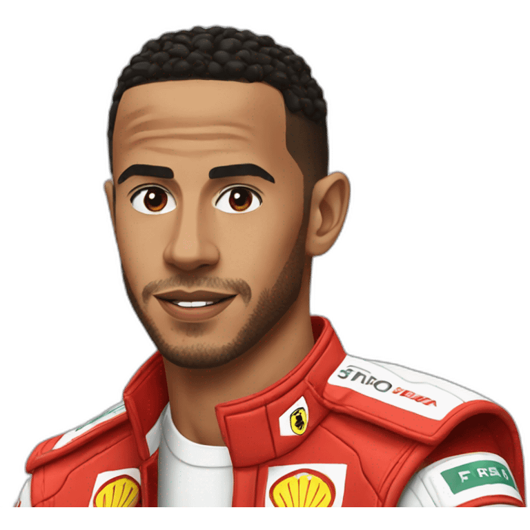 lewis hamilton in ferrari emoji