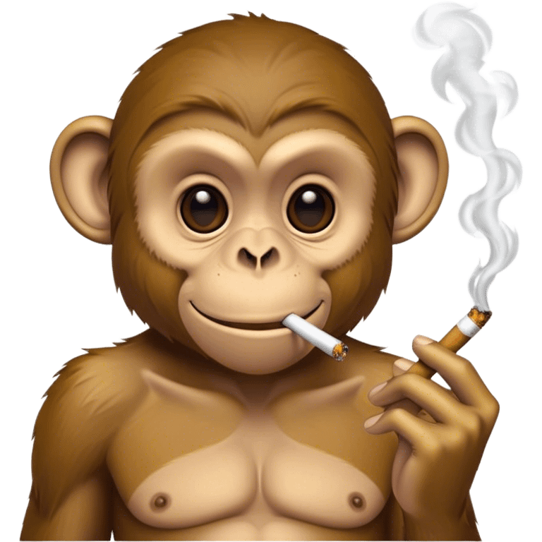 Monkey smoking blunt emoji