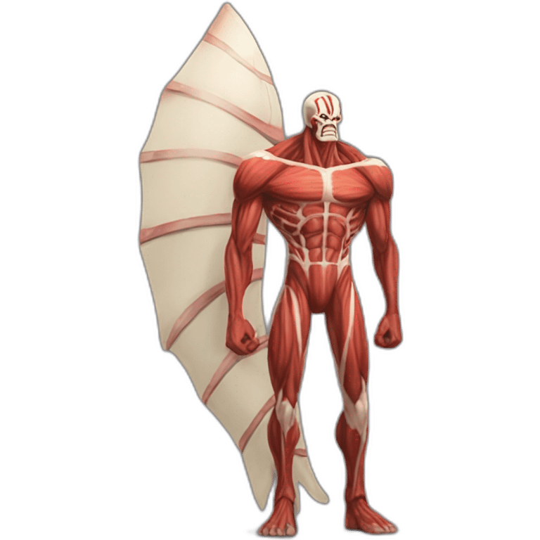 Colossal titan with a big tail emoji