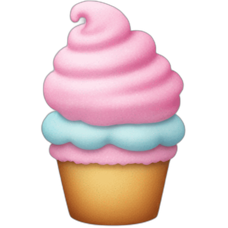 Cotton Candy Cupcake emoji