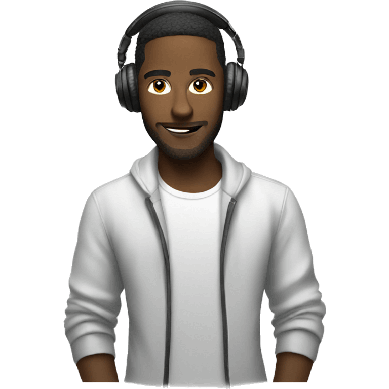 single white dj man emoji