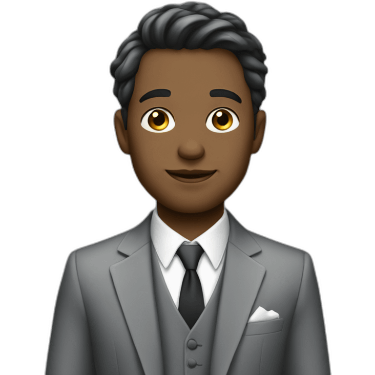 Posh-boy-with-gray-suit-and-1-million-euro emoji