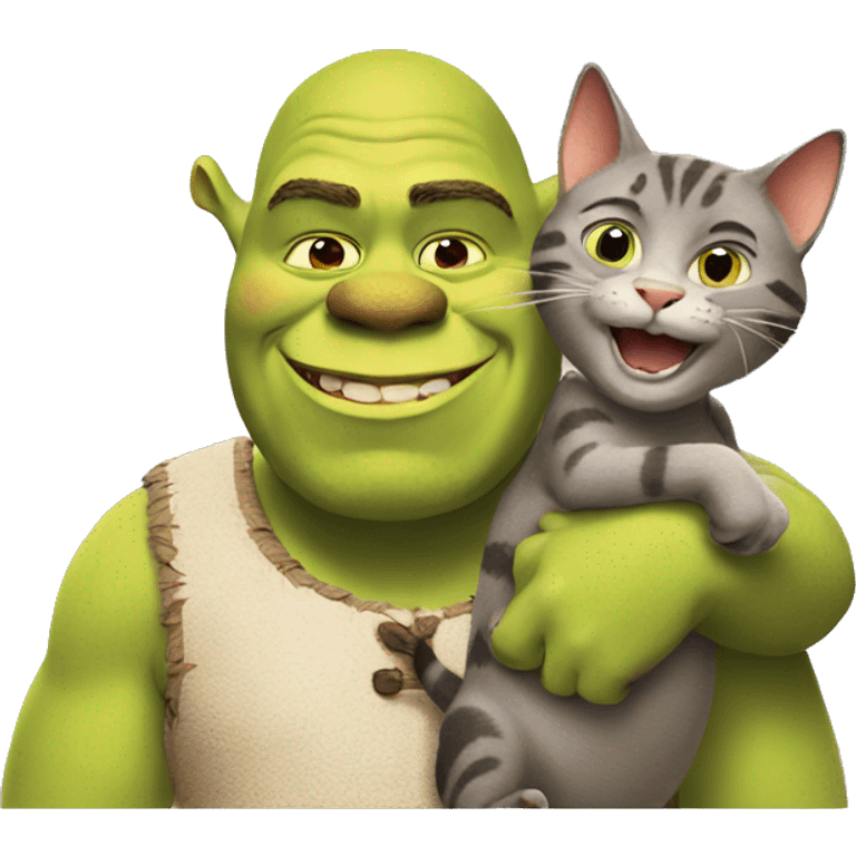 shrek with cat emoji