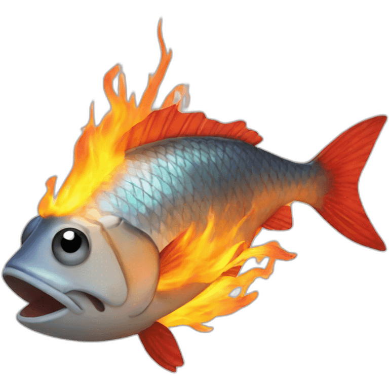 fish on fire emoji