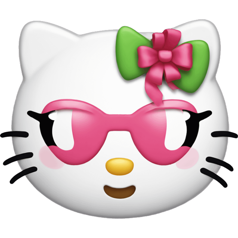 hello kitty with a bow emoji