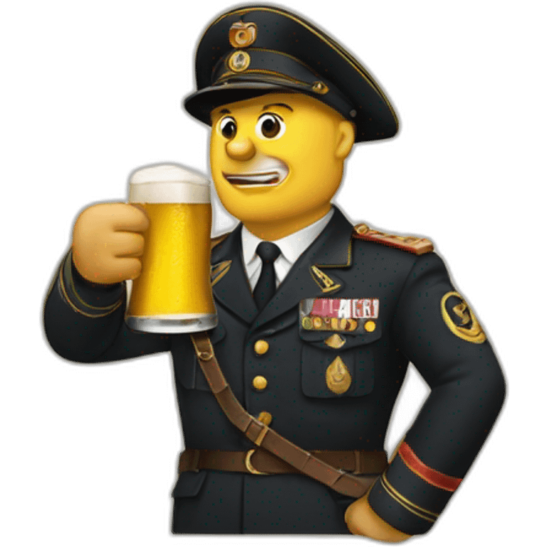 Mussolini  qui boit une biere emoji