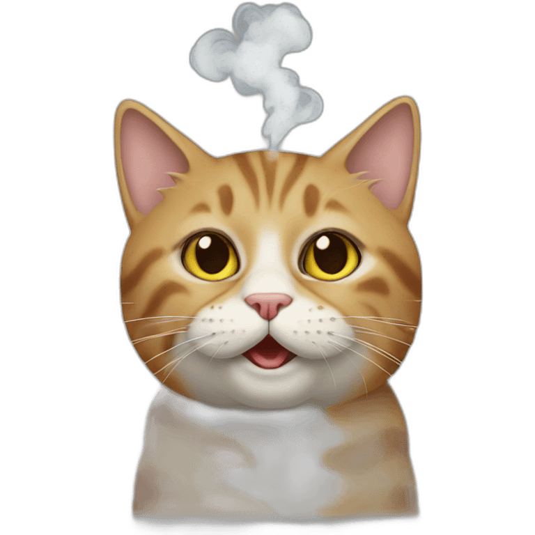 cat smoke emoji