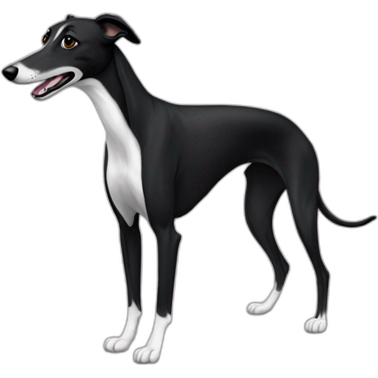 Greyhound-black emoji