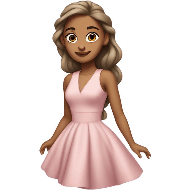 Ariana grade in a dress modeling  emoji