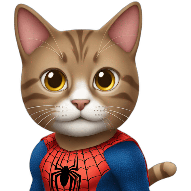 cat in a spiderman costume emoji