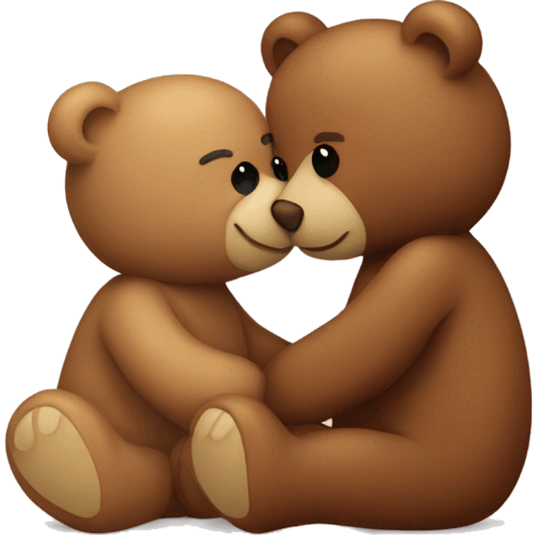 teddy bear kissing another teddy bear emoji