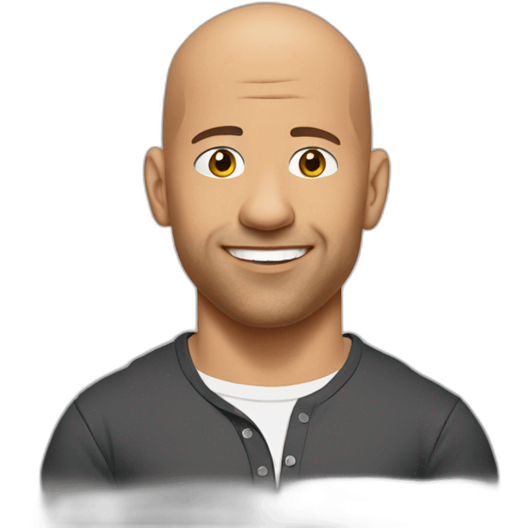 vin diesel cartoon wearing henley  emoji