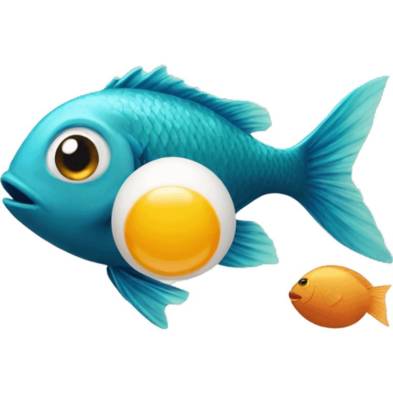 fish and a egg emoji