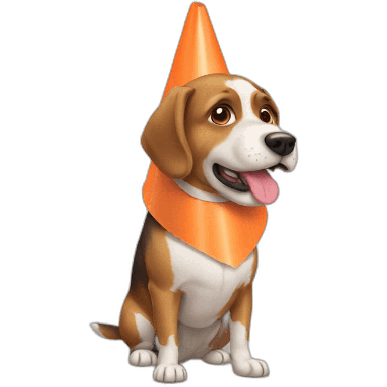 dog with cone emoji