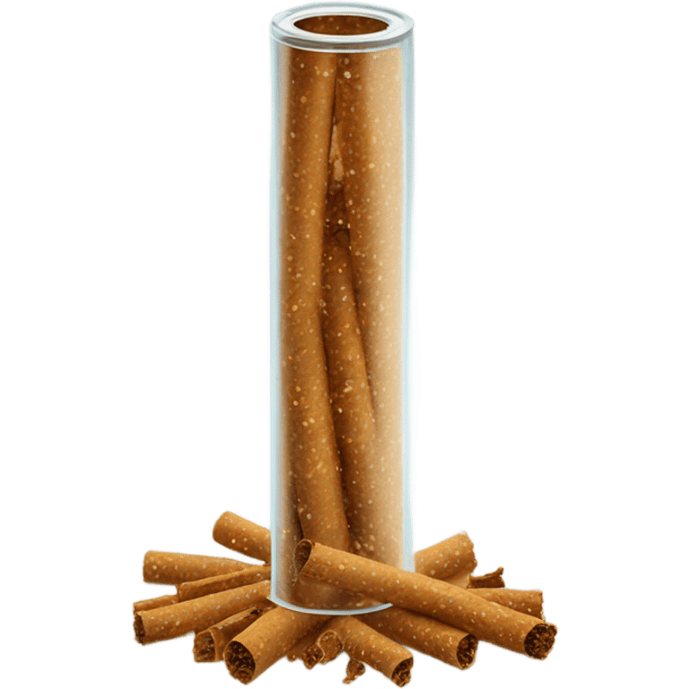 Tiny Tobacco flakes in a tube emoji