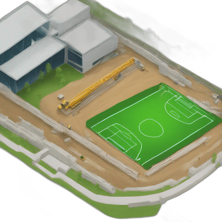 construction yard of a sports facility emoji