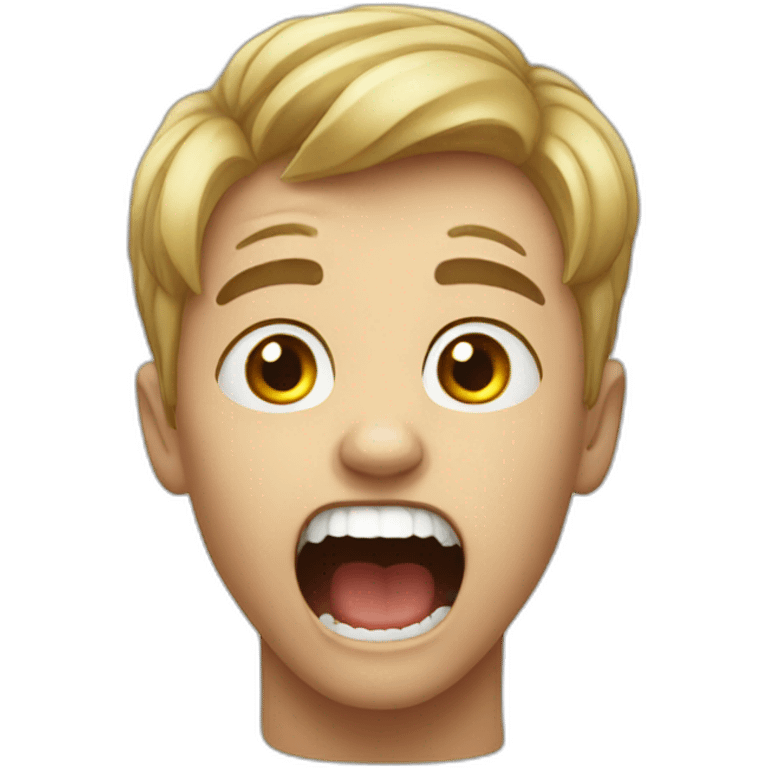 Screaming boy emoji