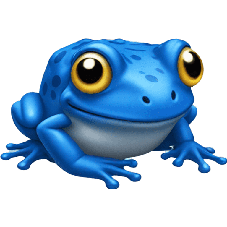 A Blue frog  emoji