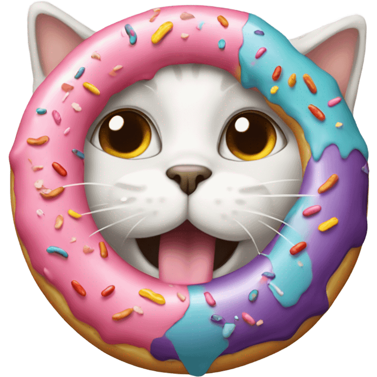 A cat with a donut emoji