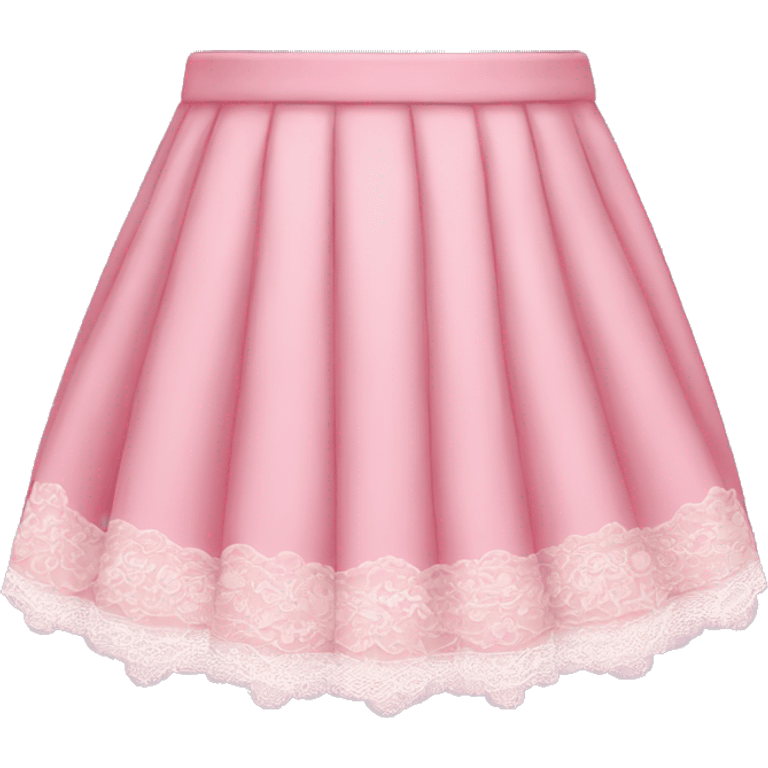 kawaii pink skirt with lace  emoji