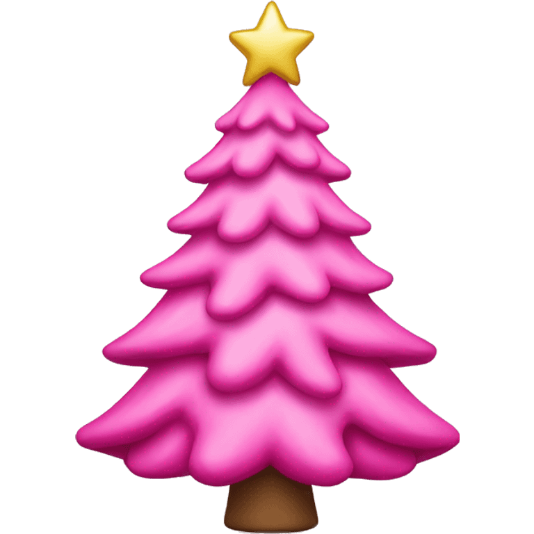 Pink Christmas tree  emoji