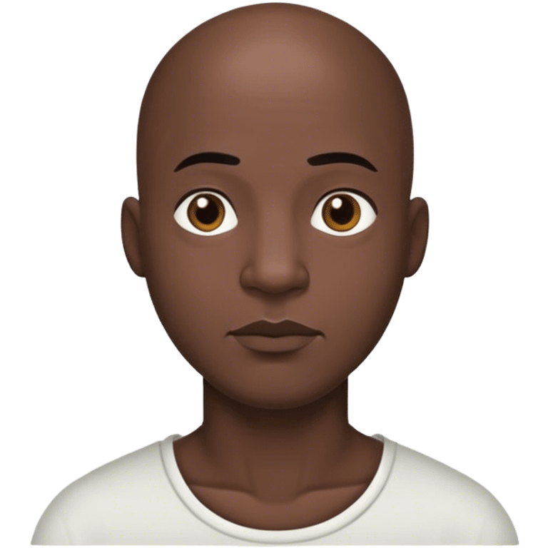 Black bald man emoji