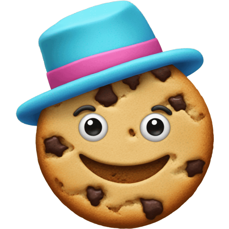 Cookie wearing hat emoji