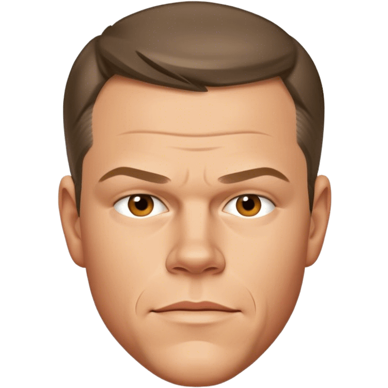 photorealistic Matt Damon character avatar emoji