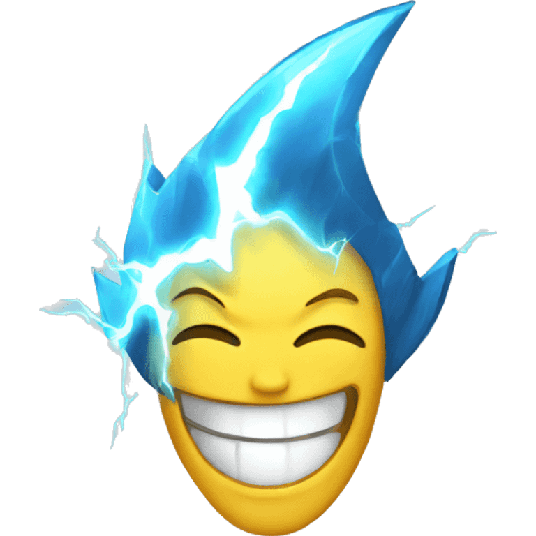 Happy lightning emoji