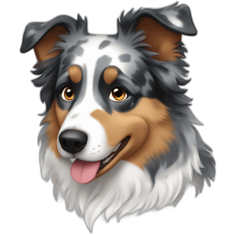 blue merle australian shepherd emoji