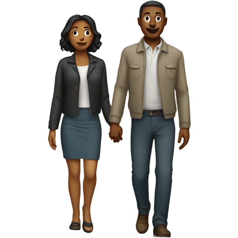 Man and woman walking  emoji