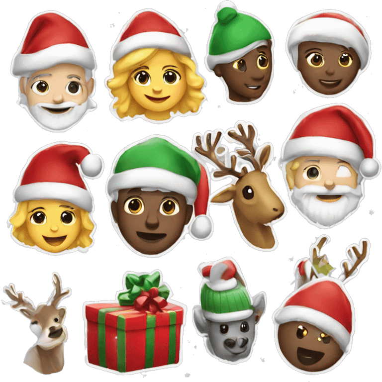 Christmas vibe stickers emoji