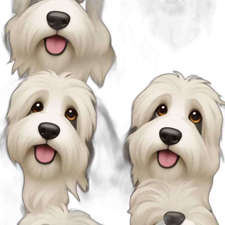 catalan sheepdog black and tan emoji