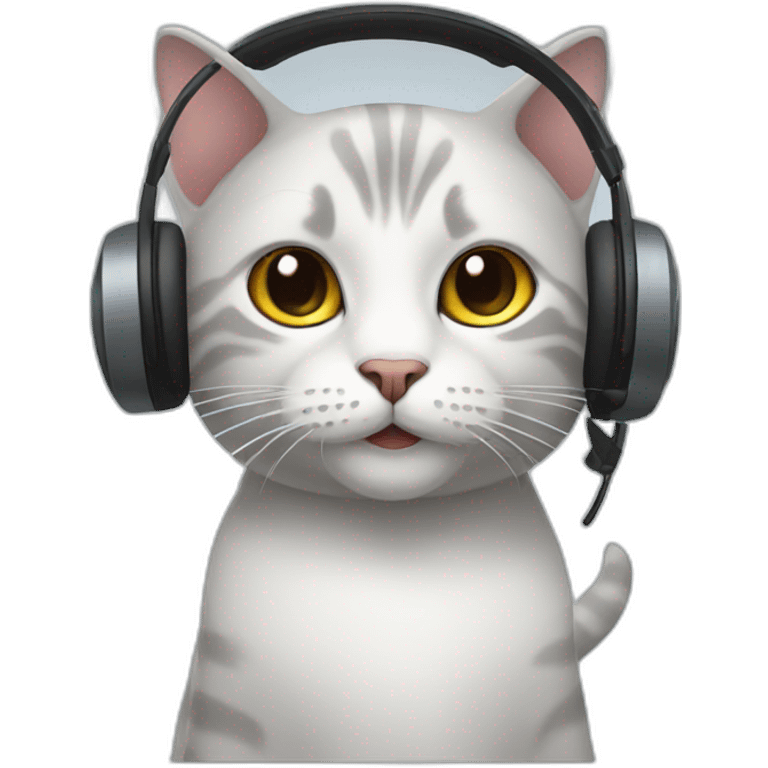 cat with headset emoji