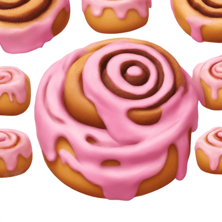 Pink cinnamon roll emoji