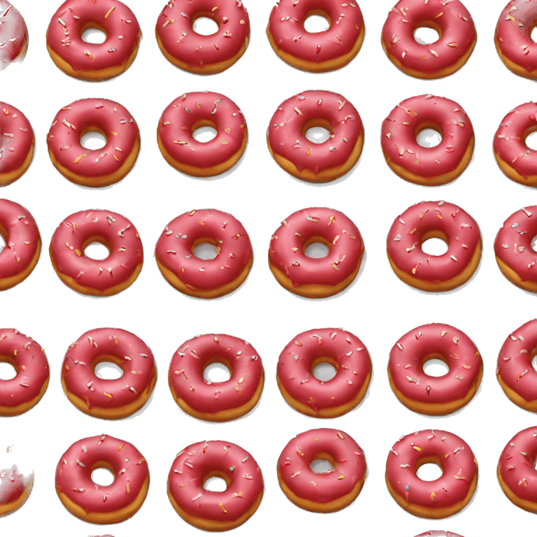 Red cherry doughnut emoji