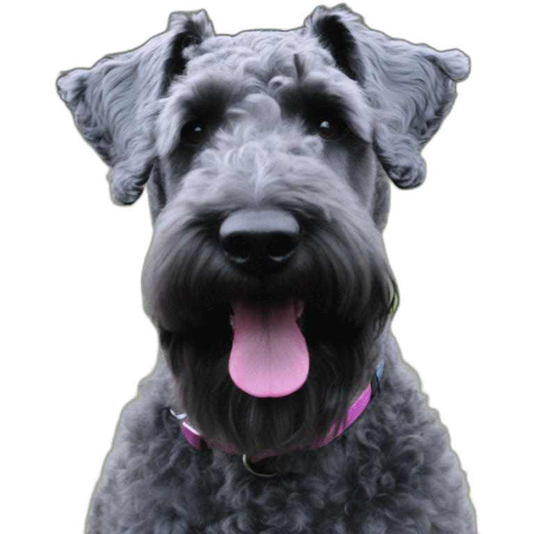 Kerry blue terrier one year old black emoji