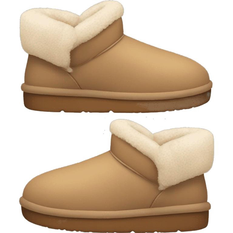 light brown cozy Ugg slippers emoji