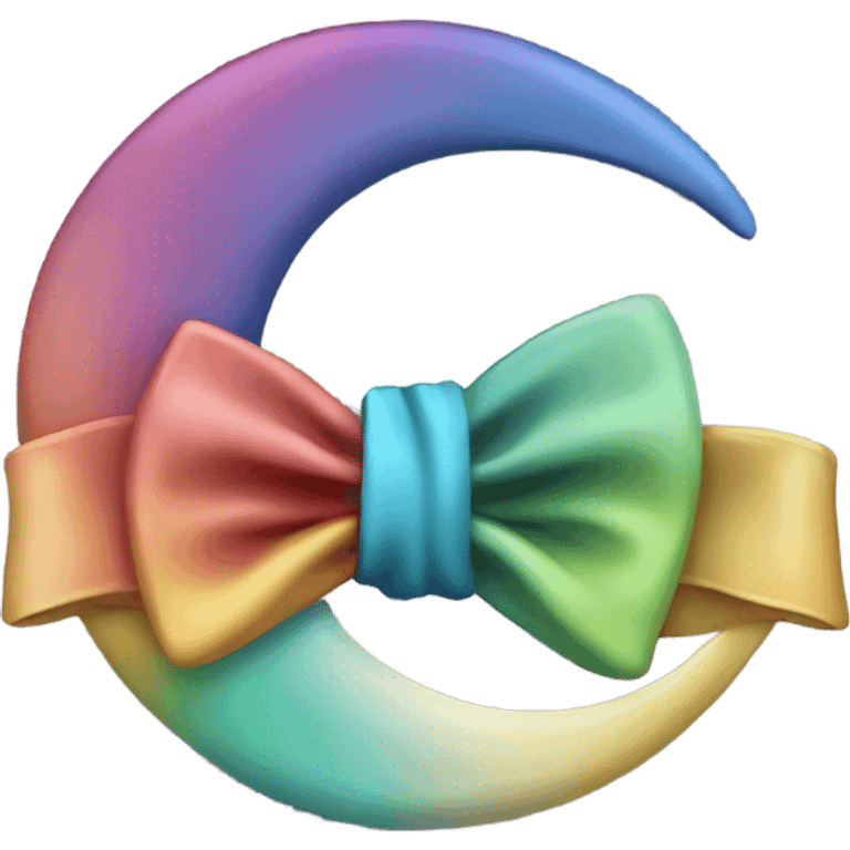 Moon with bow tie  emoji