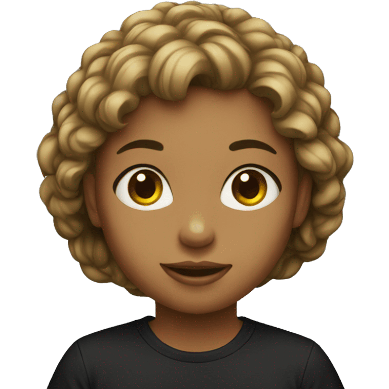 young female, black tshirt emoji