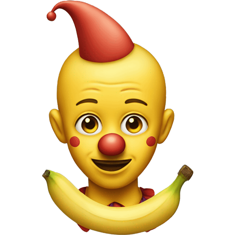 clown with a banana in its ear emoji