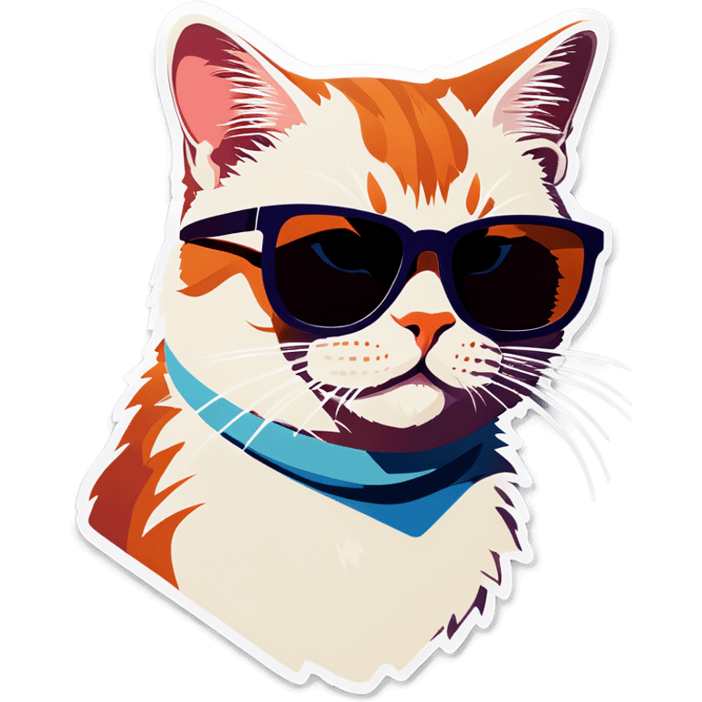 Cat with sunglasses emoji