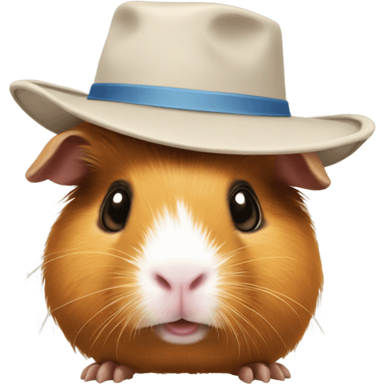 Guinea pig wearing a hat emoji