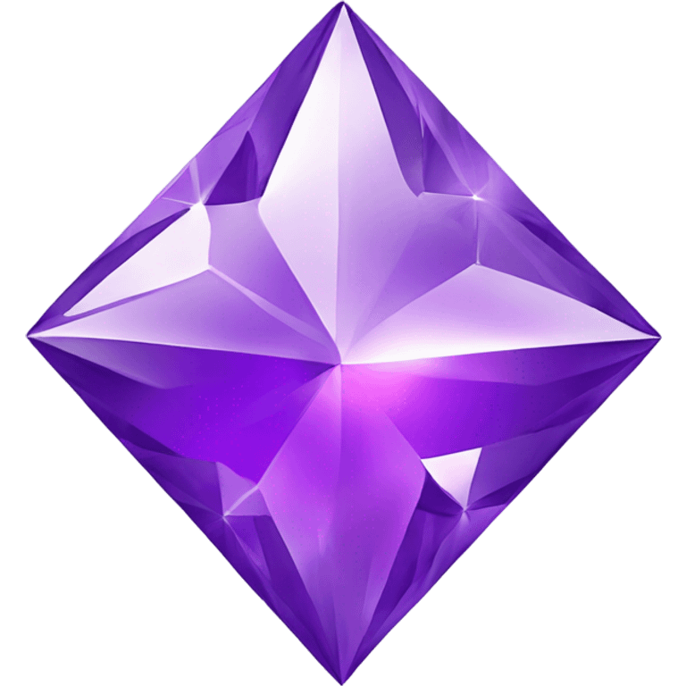 purple diamond star, silver margins, shiny four point star emoji