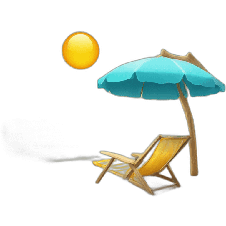 El sol radiante en la playa emoji