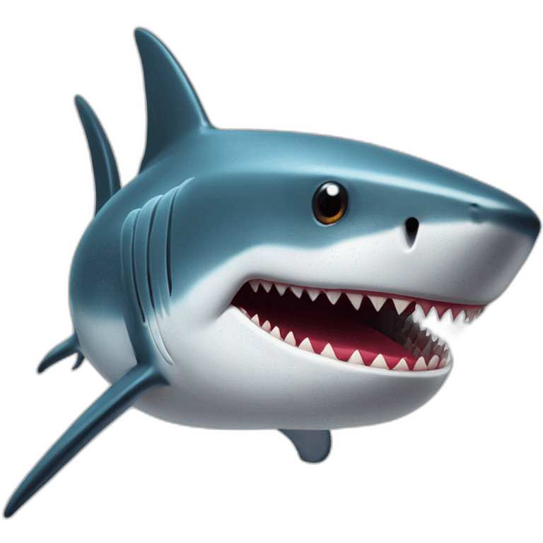 requin avec une uitre enorme dans la bouche emoji