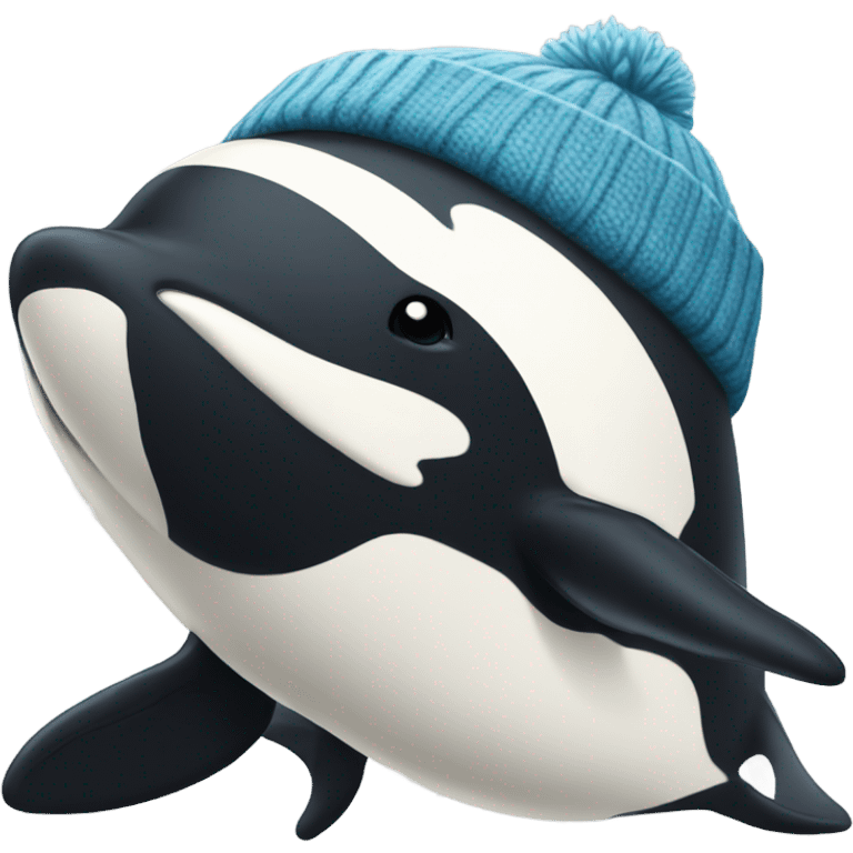 Orca in a woolly hat emoji